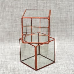 image-Vintage Glass Succulent Flower Pot Furnishings