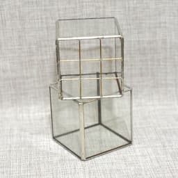 image-Vintage Glass Succulent Flower Pot Furnishings