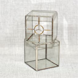 image-Vintage Glass Succulent Flower Pot Furnishings
