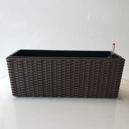 image-Balcony Rattan Long Flower Pot Automatic Water Feeding Lazy Flower Pot Large Planting Basin