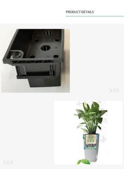 image-Balcony Rattan Long Flower Pot Automatic Water Feeding Lazy Flower Pot Large Planting Basin