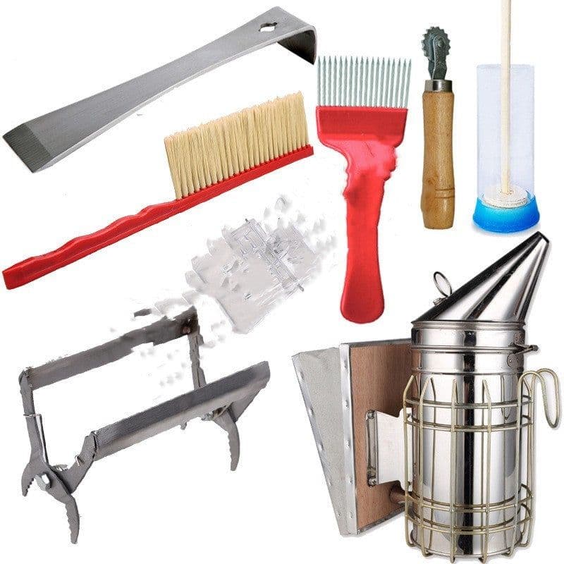 image-Beekeeping 8-piece Set Of Bee Tools And Cigarette Sprayers