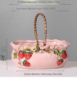 image-Creative Color Painted Strawberry Large And Small Diameter Succulent Flower Pot