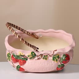 image-Creative Color Painted Strawberry Large And Small Diameter Succulent Flower Pot