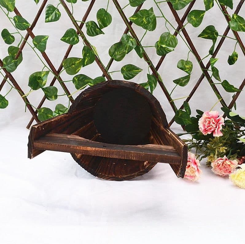 image-Horticultural Carbonization Anti-corrosion Wooden Succulent Flower Pots