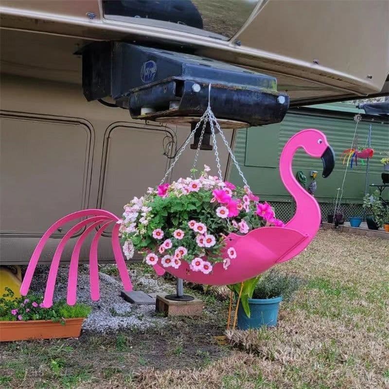image-Gardening Colorful Animal Bird Rooster Flower Pot Pendant