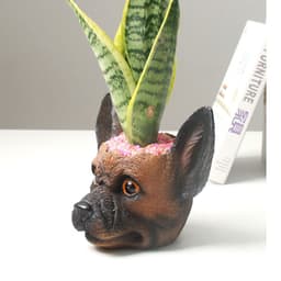 image-Synthetic Resin Personalized Dog Flower Pot Crafts Ornaments