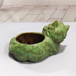 image-Creative Cute Cartoon Cat Ceramic Succulent Flower Pot Simple Animal Succulent Small Flower Pot