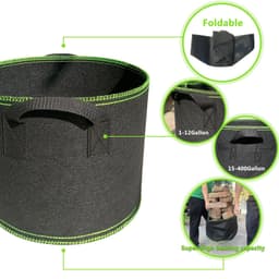 image-Planting Sack Black Non-woven Seedling Flower Pot