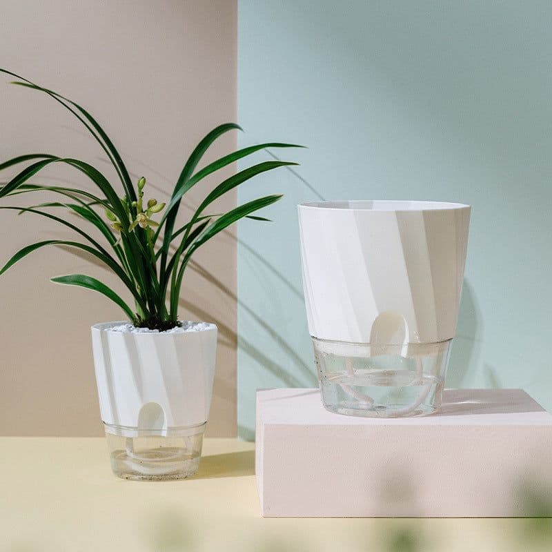 image-Lazy Green Dill Plant Automatic Water Feeding Small Flower Pot
