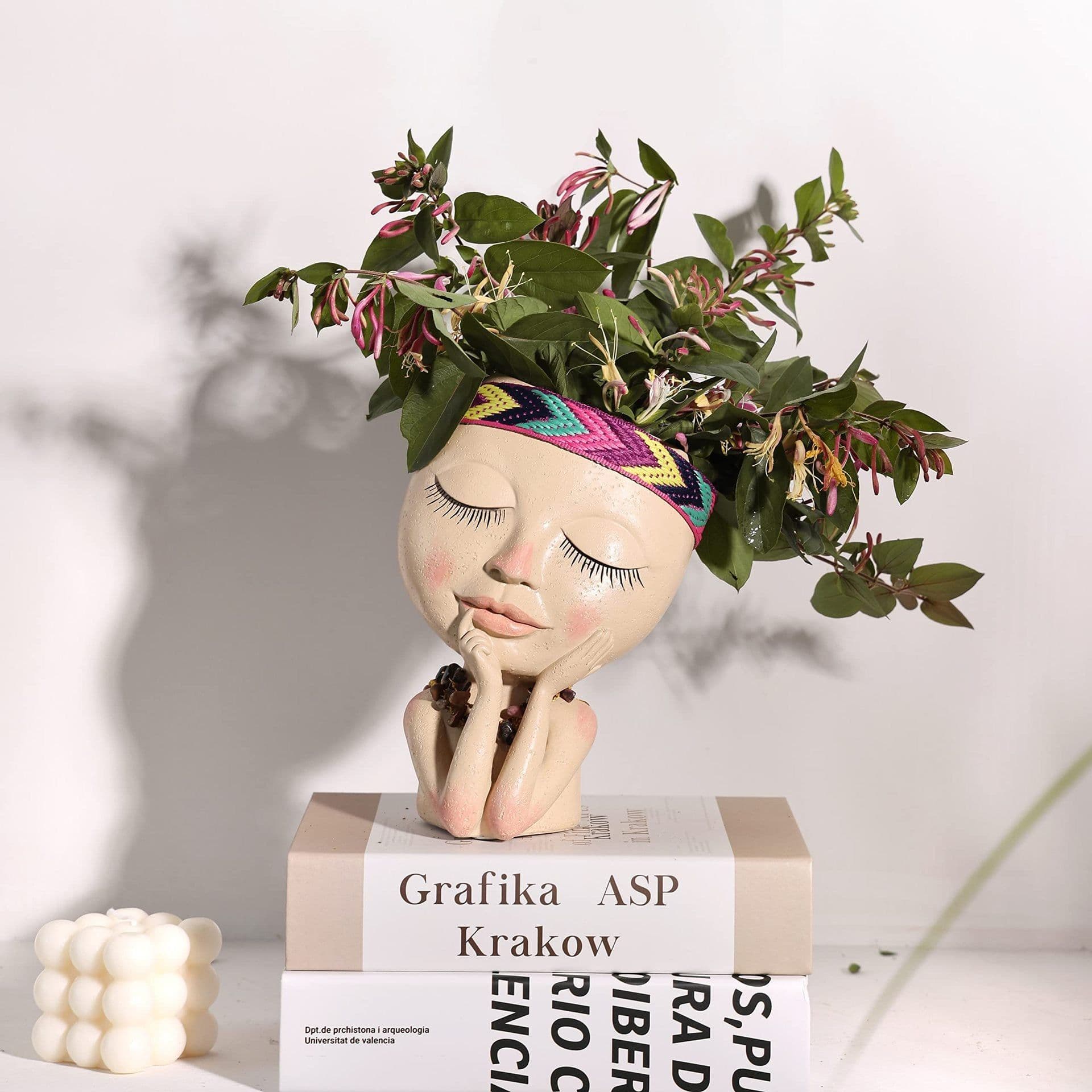 image-Resin Container For Succulent Plant Flowerpots
