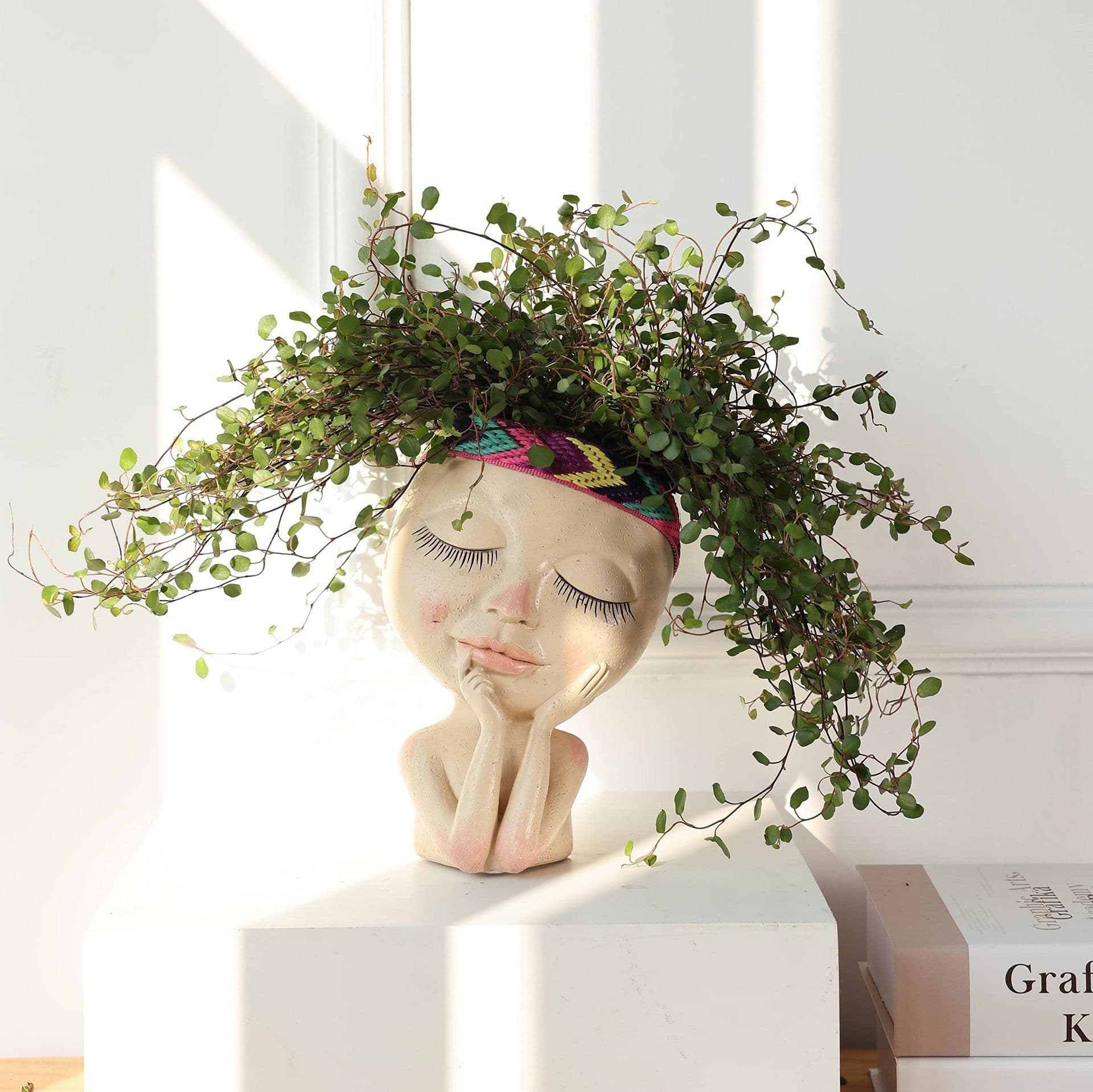 image-Resin Container For Succulent Plant Flowerpots