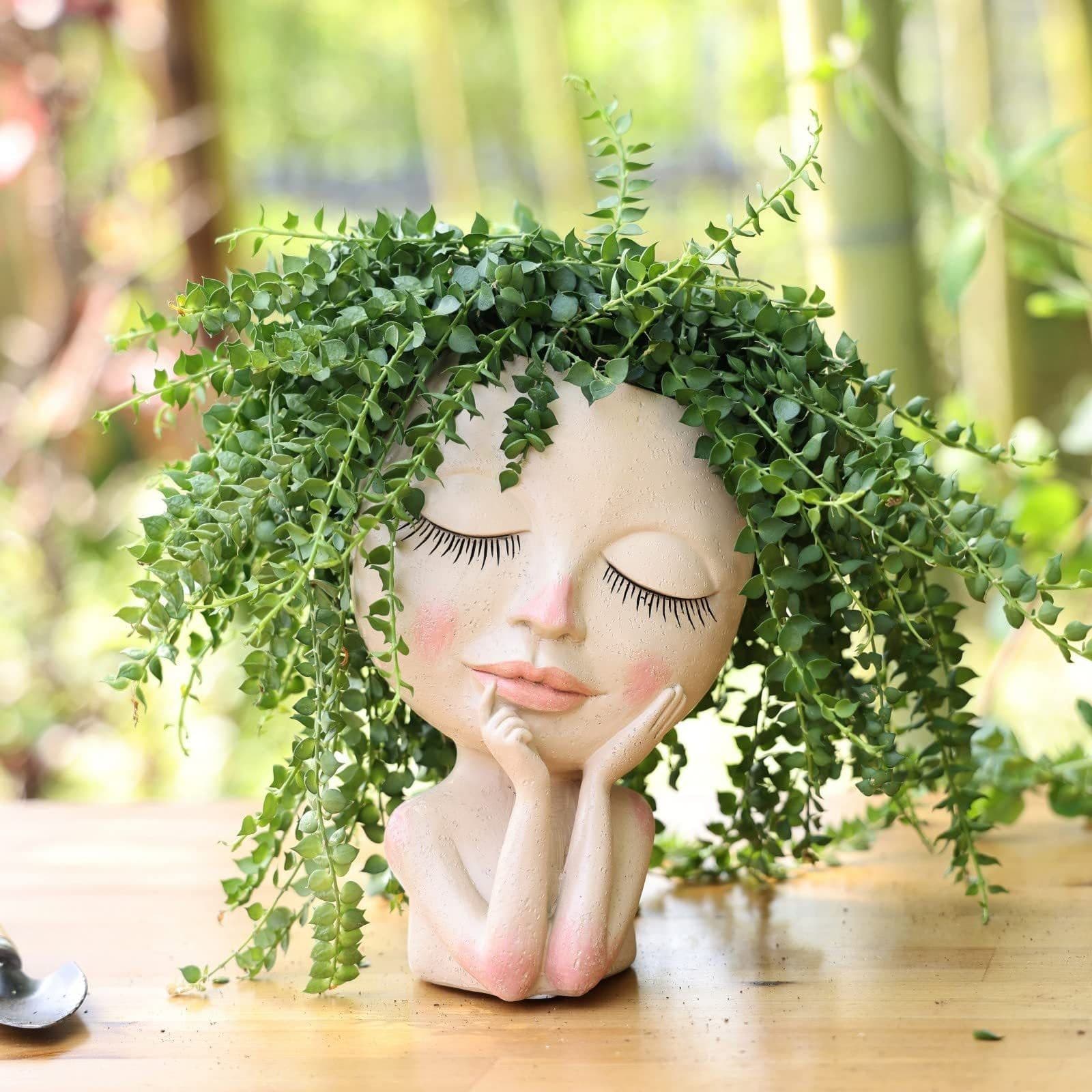 image-Resin Container For Succulent Plant Flowerpots
