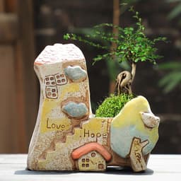 image-Cute And Creative Large Caliber Combination Pot With Meat And Flower Pots