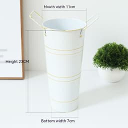 image-Iron Flower Bucket Retro Distressed Home Creative Living Room Decoration