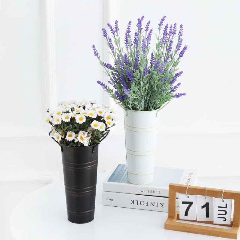 image-Iron Flower Bucket Retro Distressed Home Creative Living Room Decoration