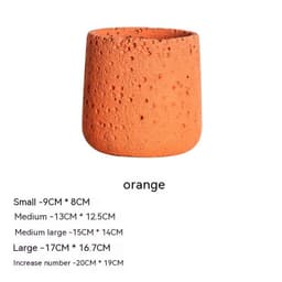 image-Nordic Cement Flowerpot Creative Volcanic Rock Breathable Greenery Potted Pot With Tray Flowerpot