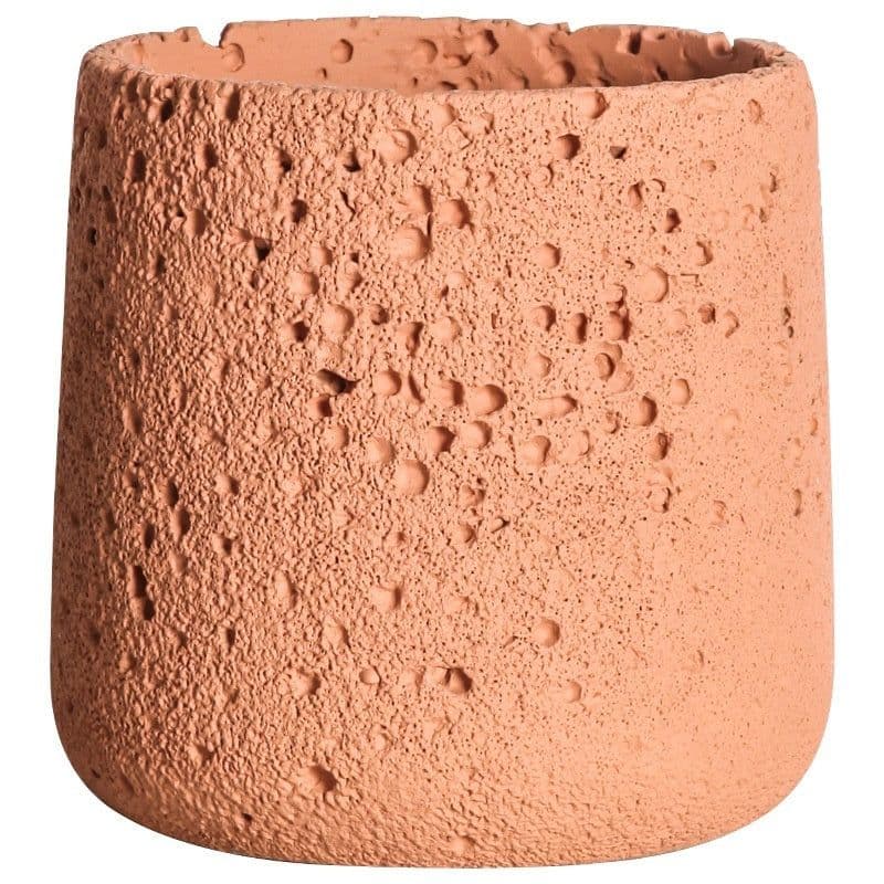 image-Nordic Cement Flowerpot Creative Volcanic Rock Breathable Greenery Potted Pot With Tray Flowerpot