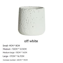 image-Nordic Cement Flowerpot Creative Volcanic Rock Breathable Greenery Potted Pot With Tray Flowerpot