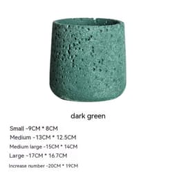 image-Nordic Cement Flowerpot Creative Volcanic Rock Breathable Greenery Potted Pot With Tray Flowerpot