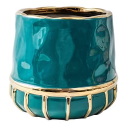 image-Succulent Flower Pot Golden Edge Home Decoration Wind Marbling Gift Ceramic