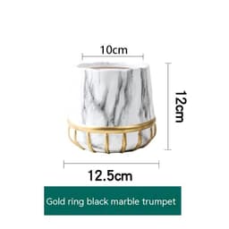 image-Succulent Flower Pot Golden Edge Home Decoration Wind Marbling Gift Ceramic
