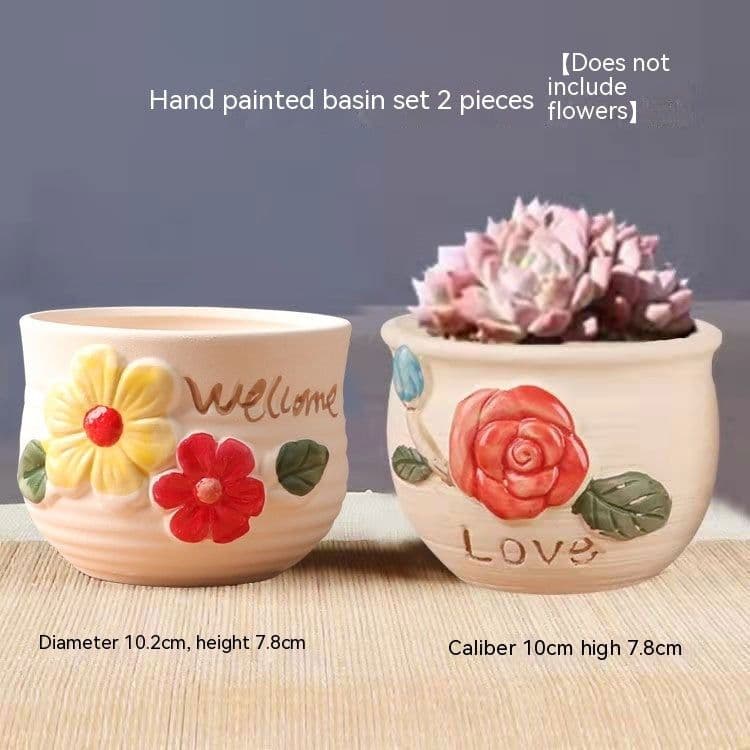 image-Succulent Bonsai Braised Purple Sand Simple Small Flower Pot