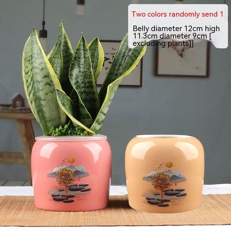 image-Succulent Bonsai Braised Purple Sand Simple Small Flower Pot