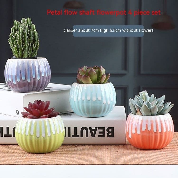 image-Succulent Bonsai Braised Purple Sand Simple Small Flower Pot