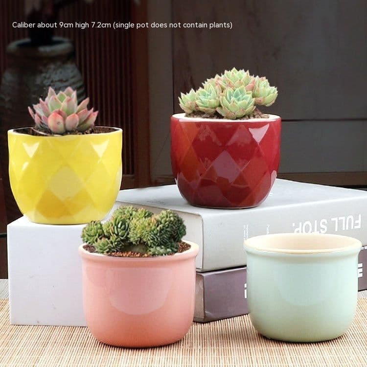 image-Succulent Bonsai Braised Purple Sand Simple Small Flower Pot