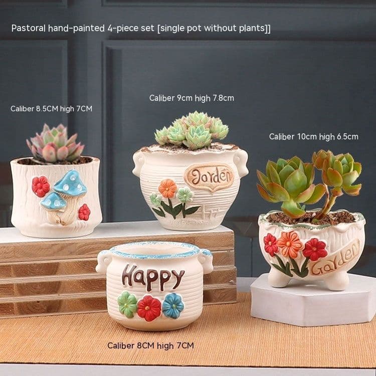 image-Succulent Bonsai Braised Purple Sand Simple Small Flower Pot