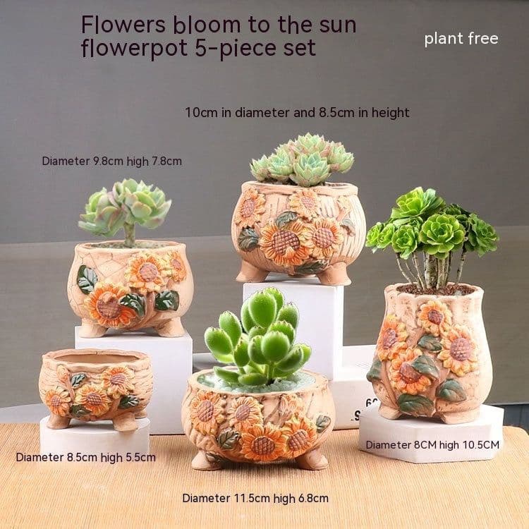 image-Succulent Bonsai Braised Purple Sand Simple Small Flower Pot