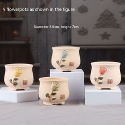 image-Succulent Bonsai Braised Purple Sand Simple Small Flower Pot