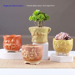 image-Succulent Bonsai Braised Purple Sand Simple Small Flower Pot