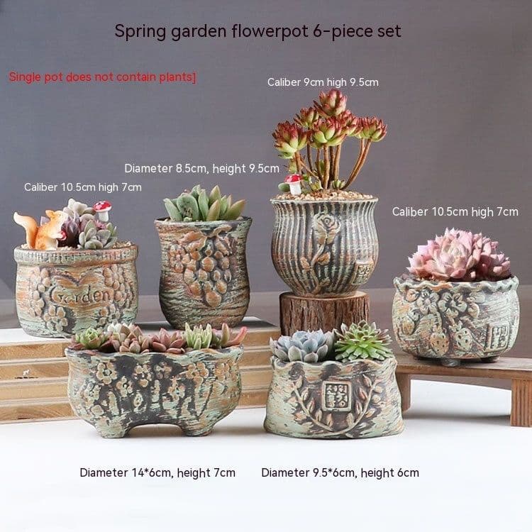 image-Succulent Bonsai Braised Purple Sand Simple Small Flower Pot