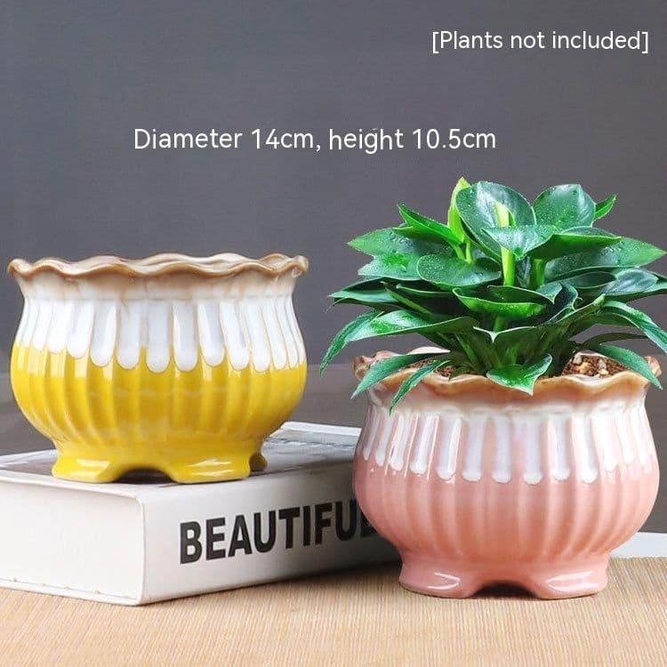 image-Succulent Bonsai Braised Purple Sand Simple Small Flower Pot