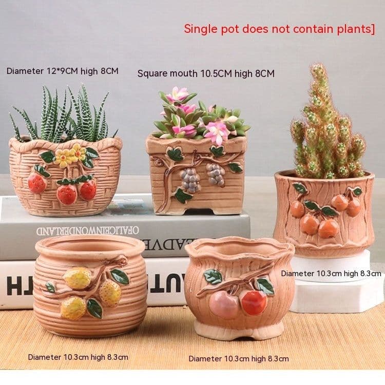 image-Succulent Bonsai Braised Purple Sand Simple Small Flower Pot