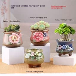 image-Succulent Bonsai Braised Purple Sand Simple Small Flower Pot