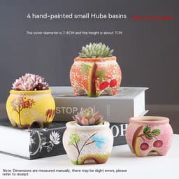 image-Succulent Bonsai Braised Purple Sand Simple Small Flower Pot