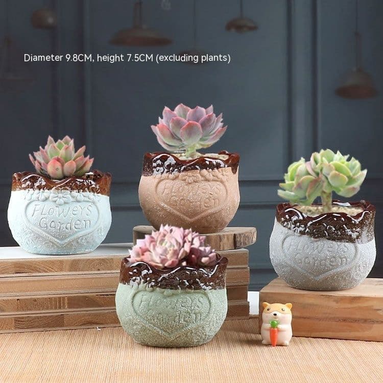image-Succulent Bonsai Braised Purple Sand Simple Small Flower Pot