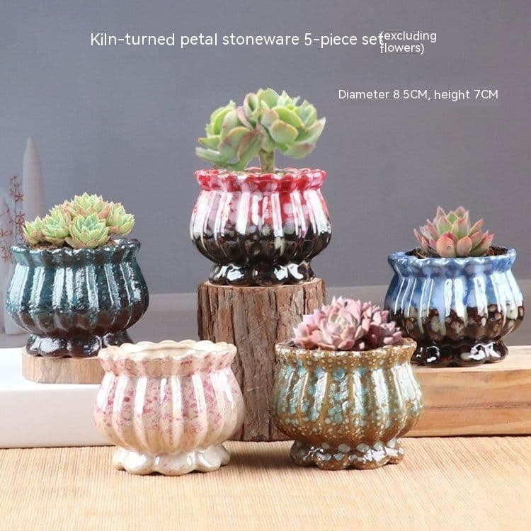 image-Succulent Bonsai Braised Purple Sand Simple Small Flower Pot