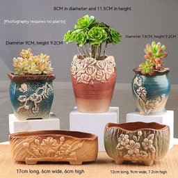 image-Succulent Bonsai Braised Purple Sand Simple Small Flower Pot