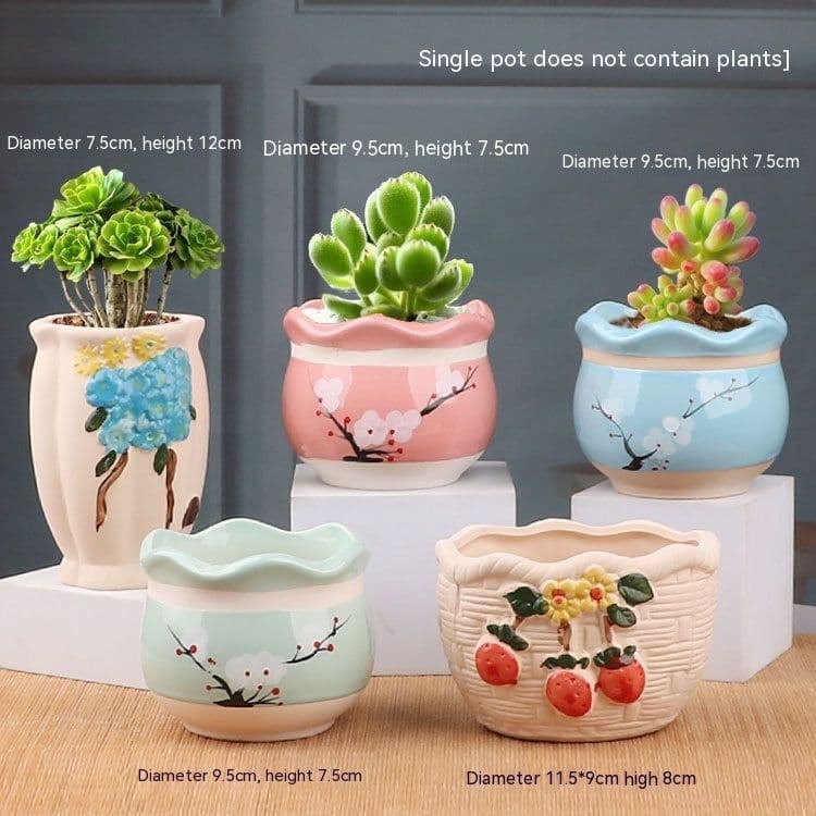 image-Succulent Bonsai Braised Purple Sand Simple Small Flower Pot