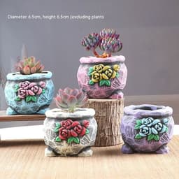 image-Succulent Bonsai Braised Purple Sand Simple Small Flower Pot