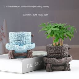 image-Succulent Bonsai Braised Purple Sand Simple Small Flower Pot
