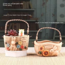 image-Succulent Bonsai Braised Purple Sand Simple Small Flower Pot