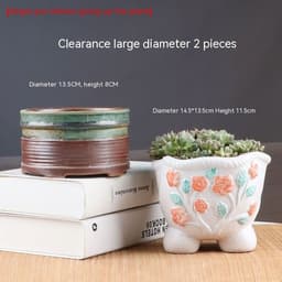 image-Succulent Bonsai Braised Purple Sand Simple Small Flower Pot