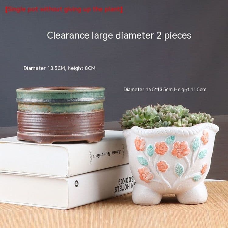 image-Succulent Bonsai Braised Purple Sand Simple Small Flower Pot