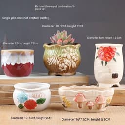 image-Succulent Bonsai Braised Purple Sand Simple Small Flower Pot