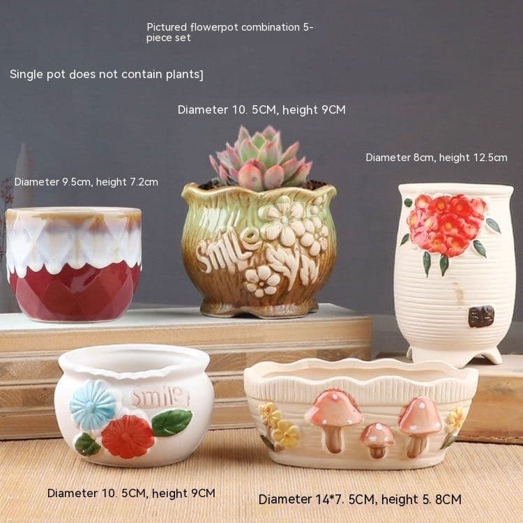image-Succulent Bonsai Braised Purple Sand Simple Small Flower Pot